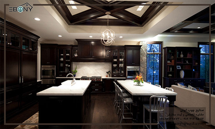 کابینت آشپزخانه برای فضاهای بزرگ و جادار